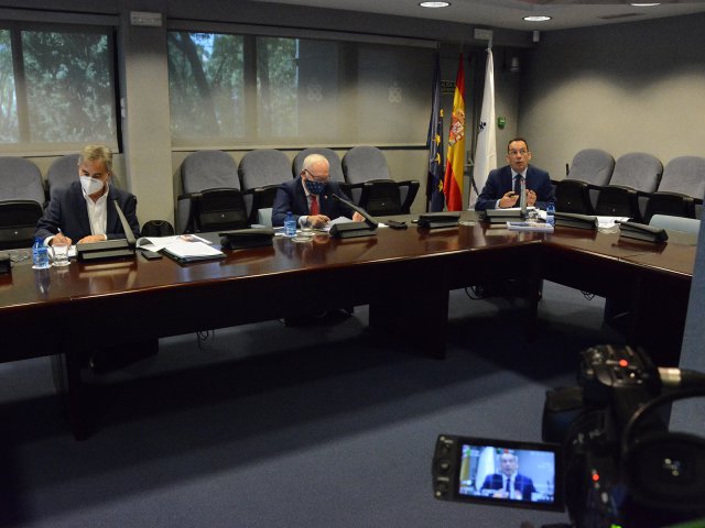 Imagen de la rueda de prensa de presentación del informe sobre la situación en las residencias españolas